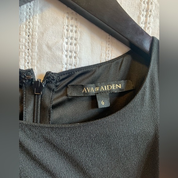 Ava & Aiden Dress. Black With Faux Leather Skirt. US 6. Excellent New Condition - Picture 7 of 7